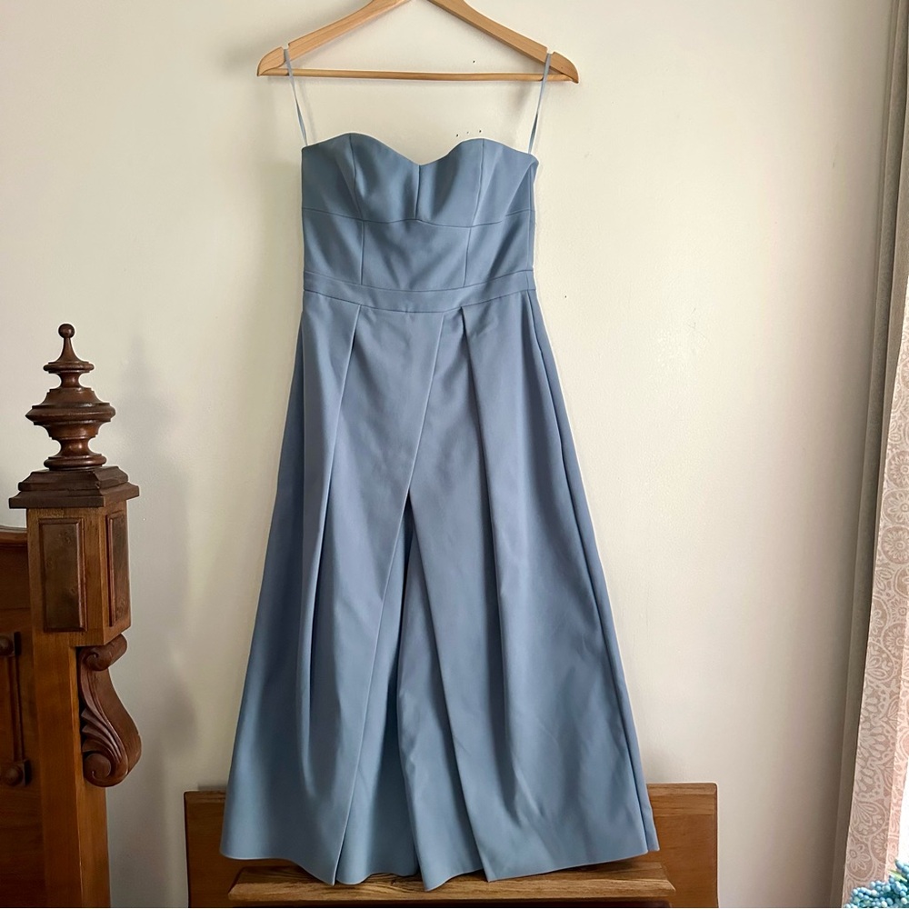 Tibi • Structured Wide Leg Strapless Jumpsuit